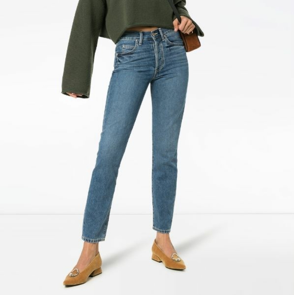 NEW Eve Denim The‎ Silver Bullet Denim Straight Jeans Sz 28